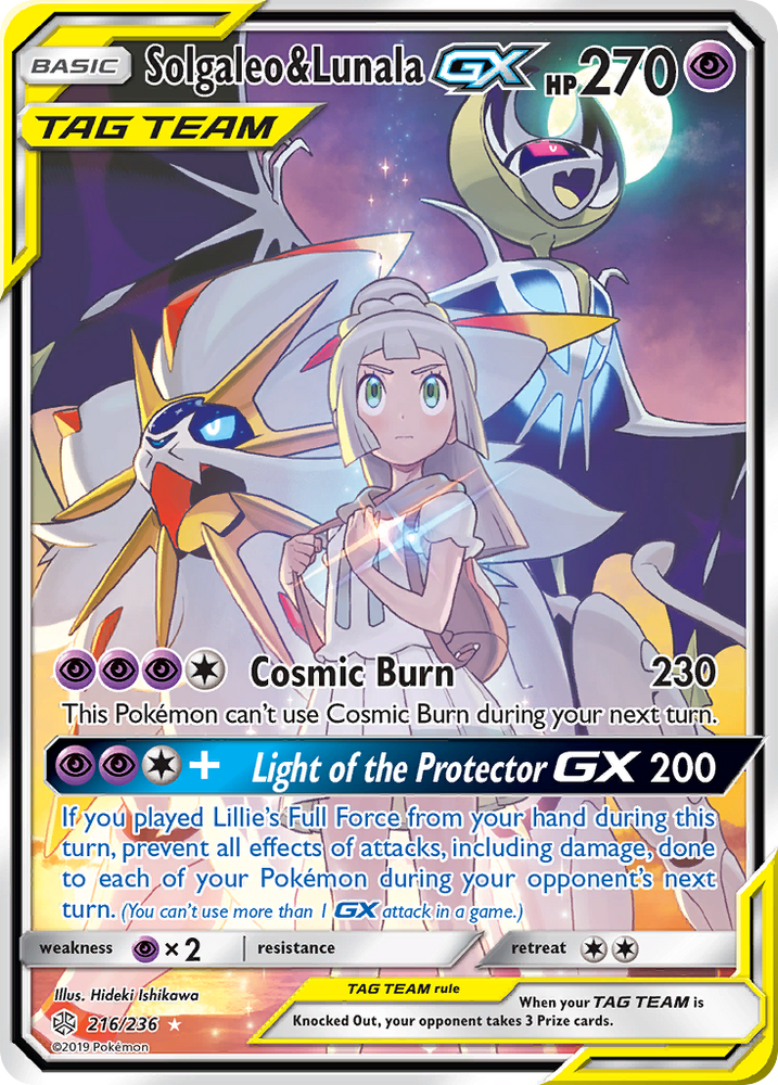 Solgaleo & Lunala GX (216/236) [Sun & Moon: Cosmic Eclipse]