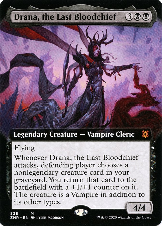 Drana, the Last Bloodchief (Extended) [Zendikar Rising Extended Art]