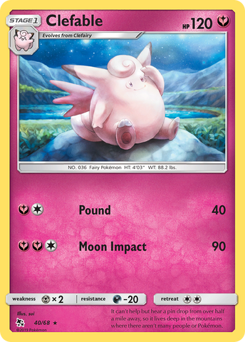 Clefable (40/68) [Sun & Moon: Hidden Fates]