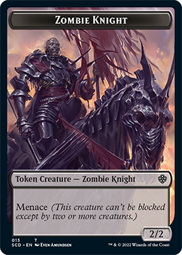 Zombie // Zombie Knight Double-Sided Token [Starter Commander Decks]