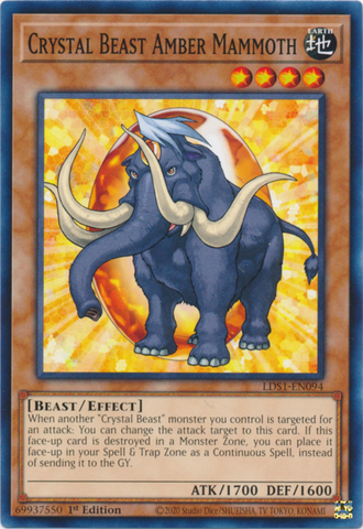 Crystal Beast Amber Mammoth [LDS1-EN094] Common