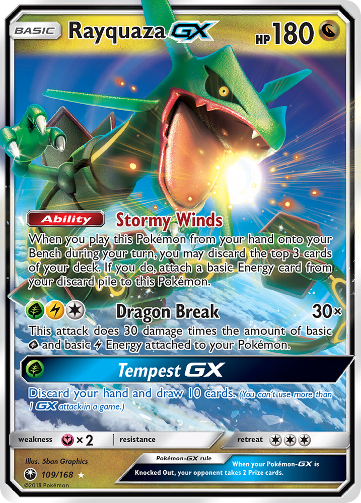 Rayquaza GX (109/168) [Sun & Moon: Celestial Storm]