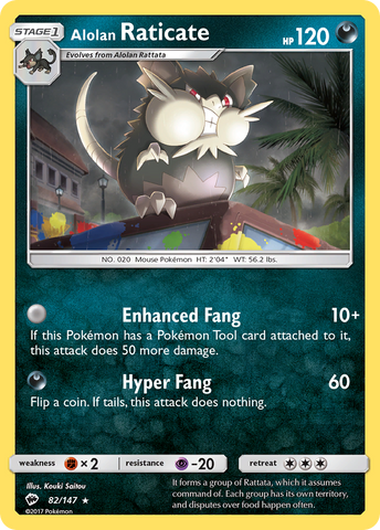 Alolan Raticate (82/147) [Sun & Moon: Burning Shadows]