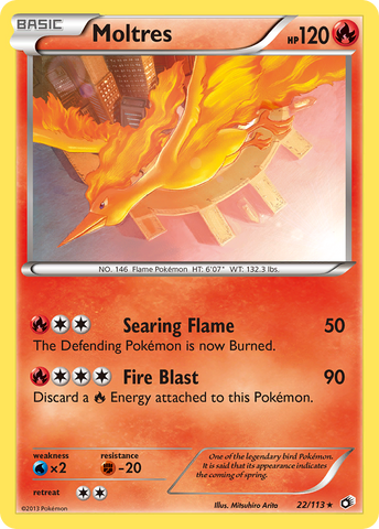 Moltres (22/113) [Black & White: Legendary Treasures]