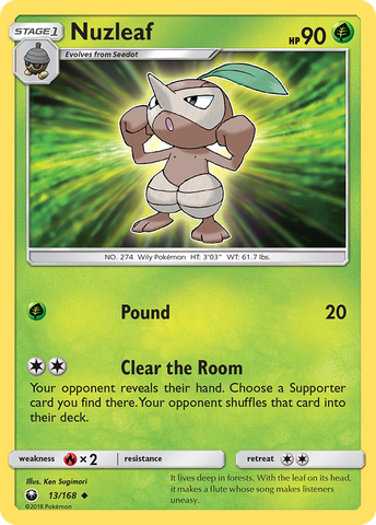 Nuzleaf (13/168) [Sun & Moon: Celestial Storm]