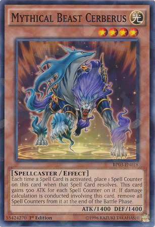 Mythical Beast Cerberus [BP03-EN018] Shatterfoil Rare