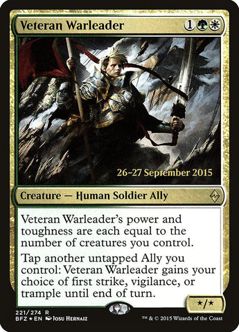 Veteran Warleader  [Battle for Zendikar Prerelease Promos]