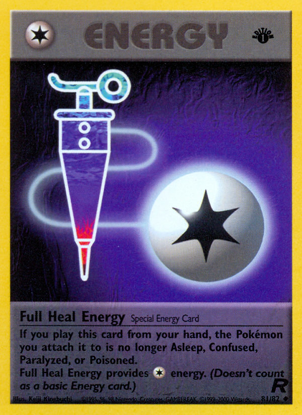 Full Heal Energy (81/82) [Team Rocket 1st Edition]