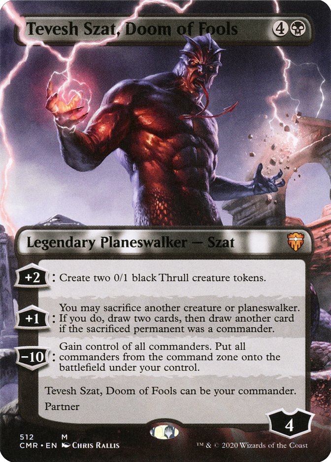 Tevesh Szat, Doom of Fools (Borderless) [Commander Legends Borderless]