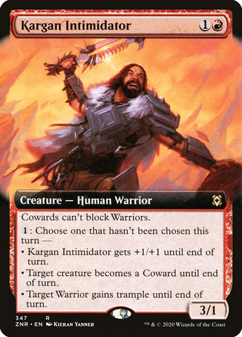 Kargan Intimidator (Extended) [Zendikar Rising Extended Art]