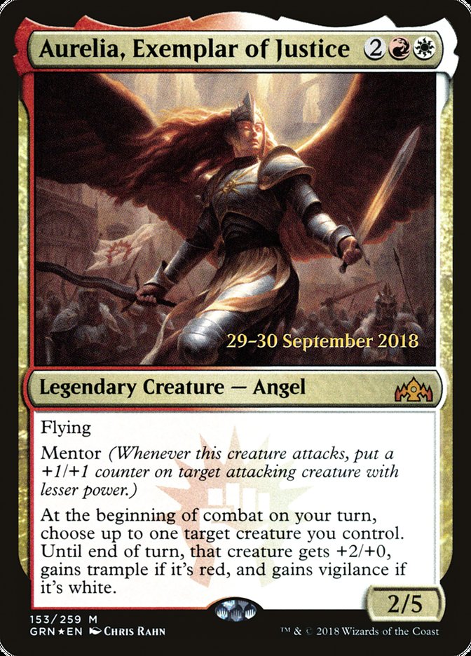 Aurelia, Exemplar of Justice  [Guilds of Ravnica Prerelease Promos]