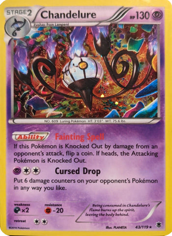 Chandelure (43/119) (Cosmos Holo) [XY: Phantom Forces]