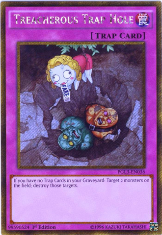 Treacherous Trap Hole [PGL3-EN036] Gold Secret Rare