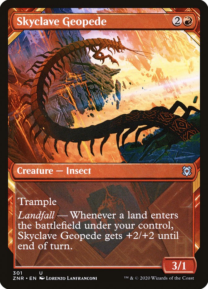 Skyclave Geopede (Showcase) [Zendikar Rising Extended Art]